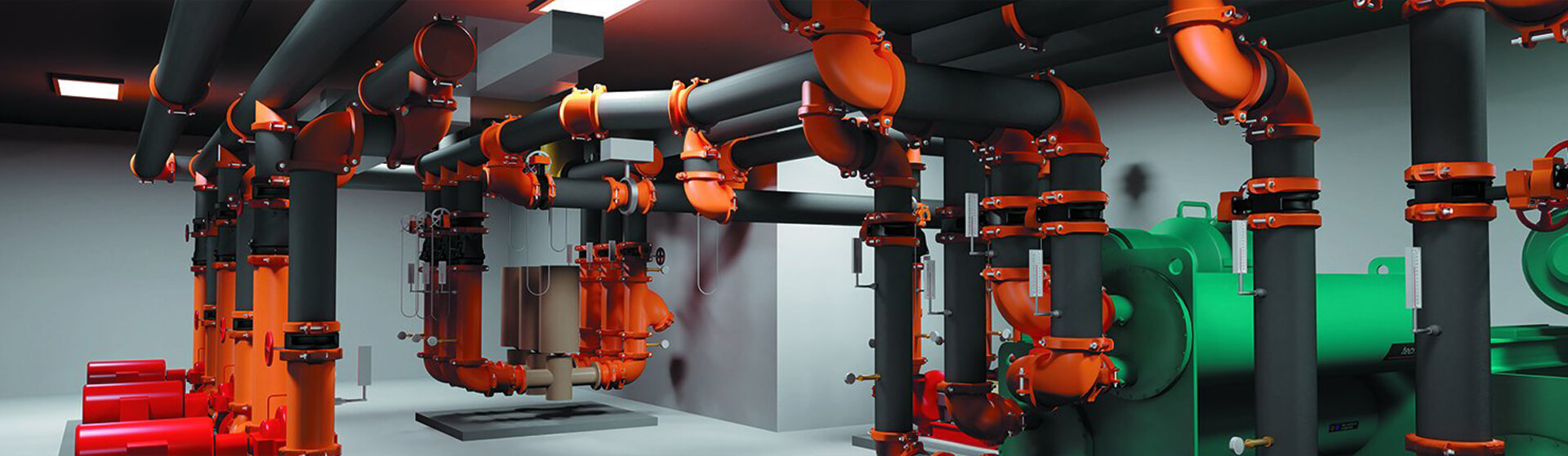 Industrial, technological and HVAC installations